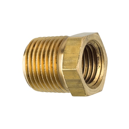 Ags Brass Bushing, Male (3/8-18 NPT), Female (1/4-18 NPT), 1/bag PTF-17B